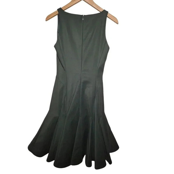 RL Sleeveless Asymetrical V Neck Swing Dress Tool Fern Green-Size 2 - Picture 11 of 16
